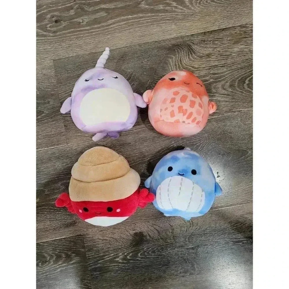 Squishmallow 5" minis set of 4 under the sea edition #9 - Picture 1 of 2